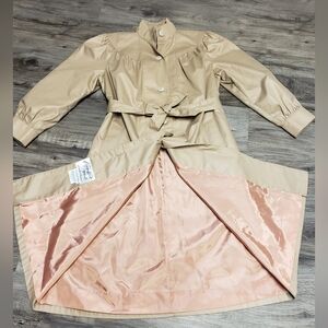 Vintage Youthcraft Voyager‎ West Tan Classic Trench Coat 80s Women's M Button